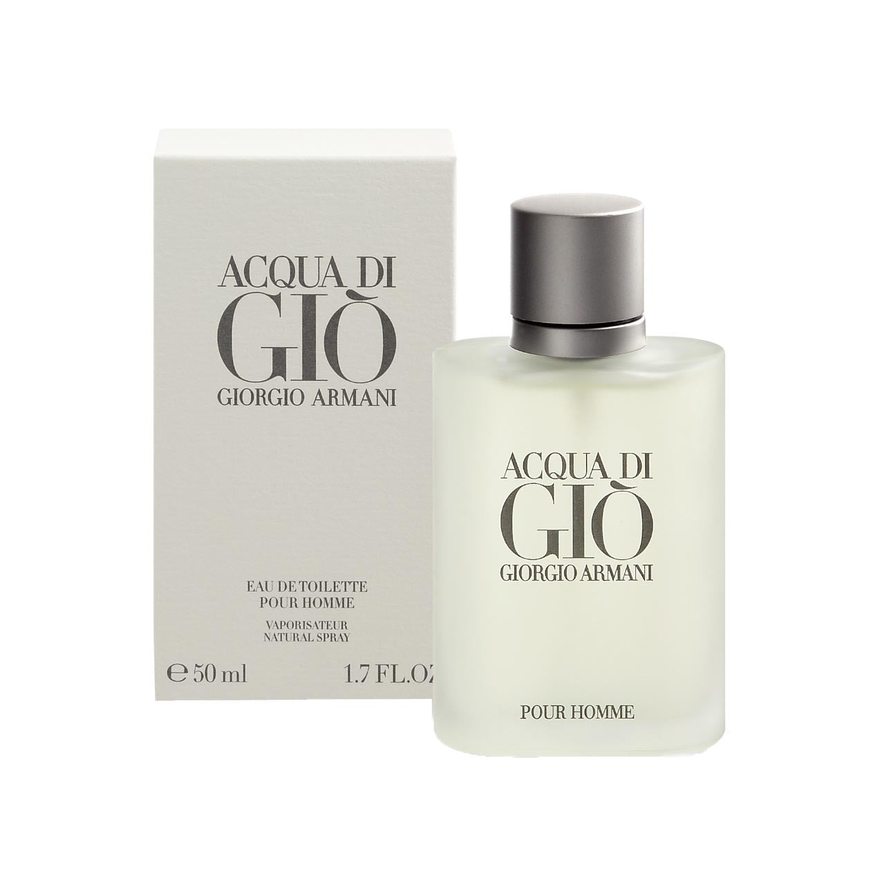 Giorgio Armani Acqua di Giò cologne bottle and packaging on a white background