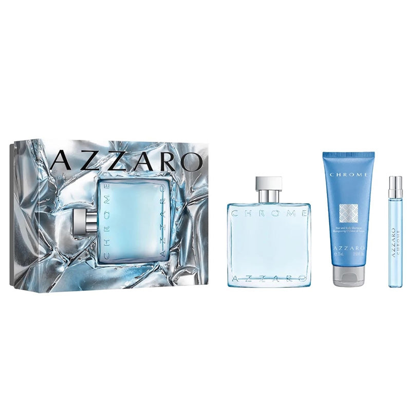 Eau de Toilette 6本セット Azzaro Chrome Eau de Toilette Gift Set For Men – Perfume Paradise