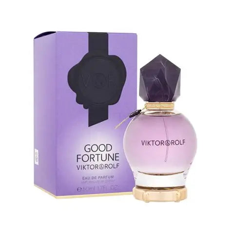 Viktor & Rolf Good Fortune perfume bottle and packaging on a white background